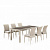 Комплект плетеной мебели T365/Y380C-W85 Latte (6+1) + подушки